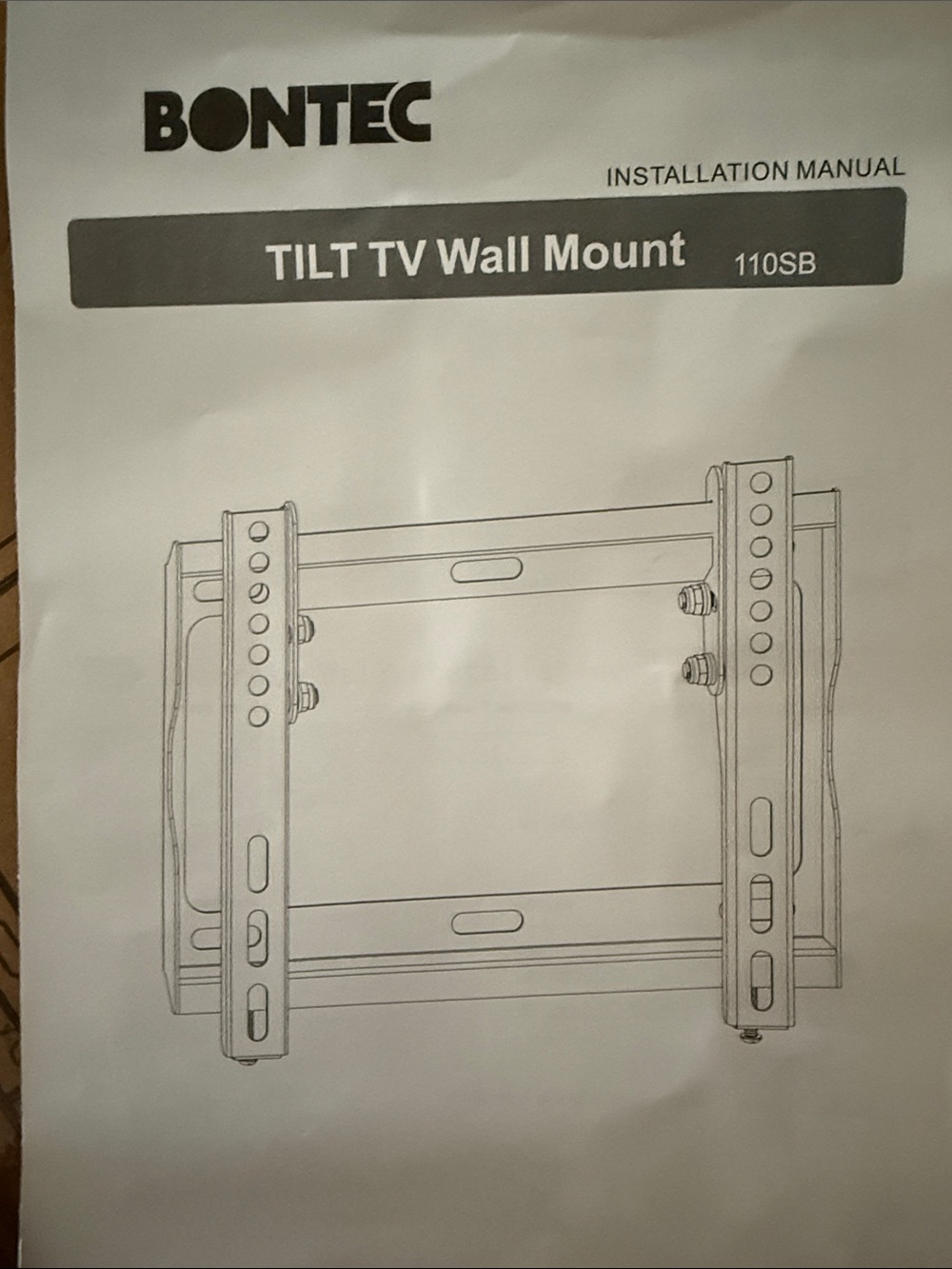 BONTEC Medium Low Profile TV Wall Mount - Black. New.